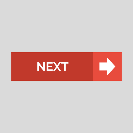 Next flat button on grey background. Vector illustrationのイラスト素材