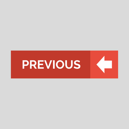 Previous flat button on grey background. Vector illustrationのイラスト素材