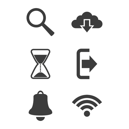 Web icons set on white background. Vector illustrationのイラスト素材