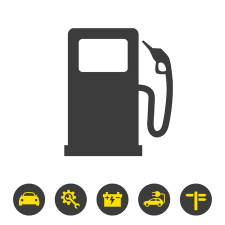 Fuel icon on white background. Vector Illustrationのイラスト素材