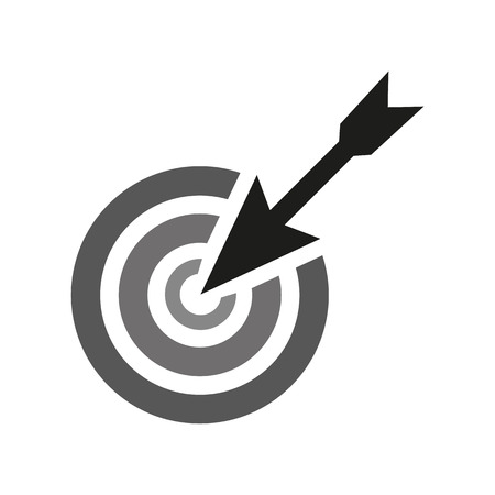 Target icon on white background. Vector Illustrationのイラスト素材