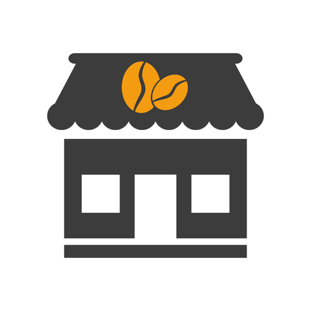 Cafe icon on white background. Vector Illustrationのイラスト素材