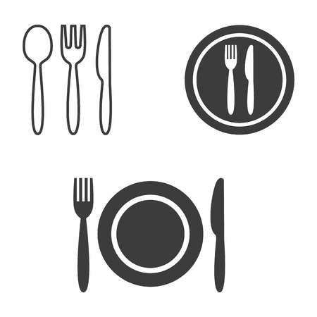 Set of cafe icons on white background. Vector illustrationのイラスト素材