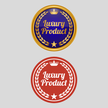 Luxury product label on grey background. Vector illustrationのイラスト素材