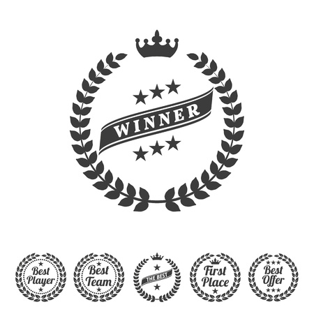 Laurel wreath on white background. Vector Illustrationのイラスト素材