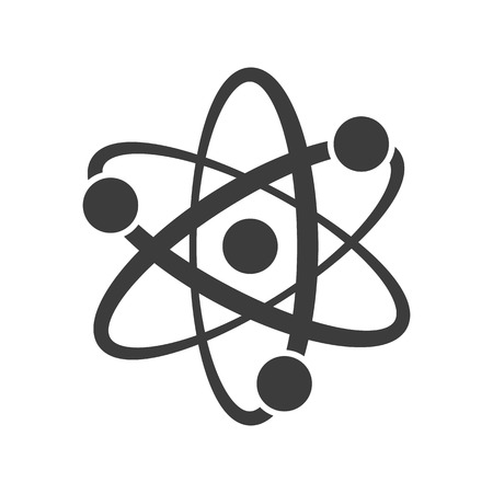 Atom icon on white background. Vector illustrationのイラスト素材