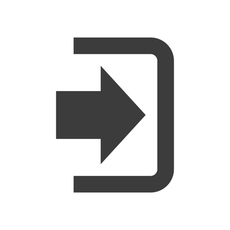 Login icon on white background. Vector illustrationのイラスト素材