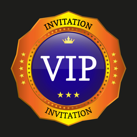 vip label on black background, vector illustrationのイラスト素材