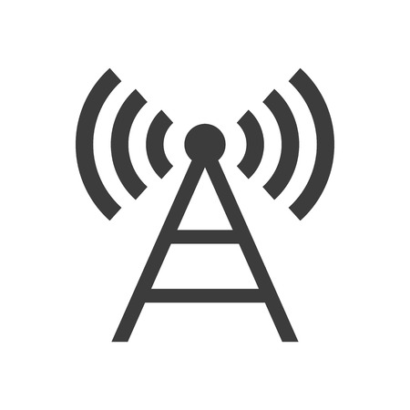 Antenna icon on white background. Vector illustrationのイラスト素材