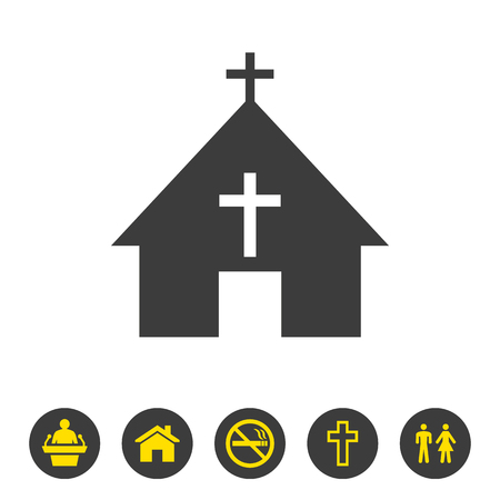 Church icon on white background.のイラスト素材