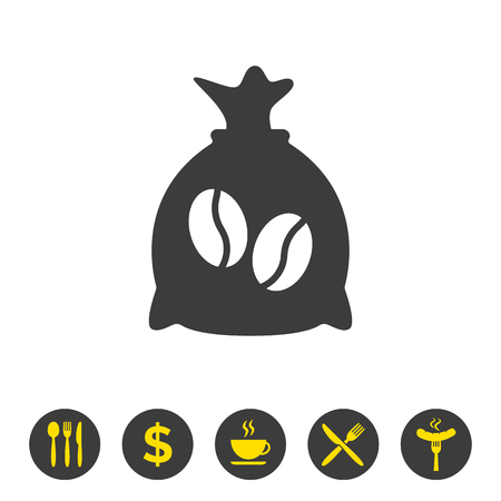 Coffee sack icon on white background.のイラスト素材