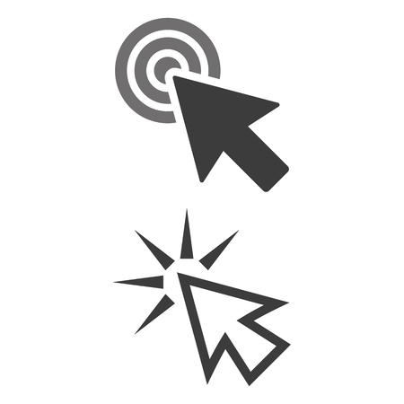 Click icon on white background. Vector Illustrationのイラスト素材