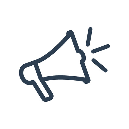 Megaphone icon on white background. Vector Illustrationのイラスト素材