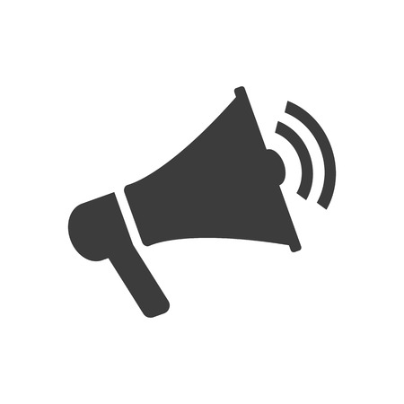 Megaphone icon on white background. Vector Illustrationのイラスト素材