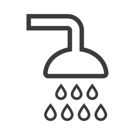 Shower icon on white background.のイラスト素材