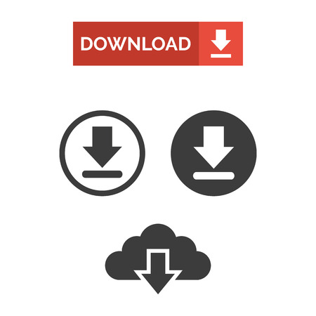 Download icons on white background.のイラスト素材
