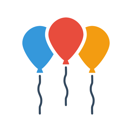 Color balloons on white background.のイラスト素材