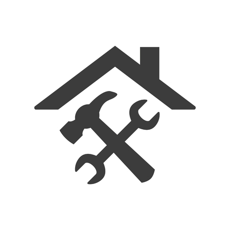 Home repair icon on white background. Vector Illustrationのイラスト素材