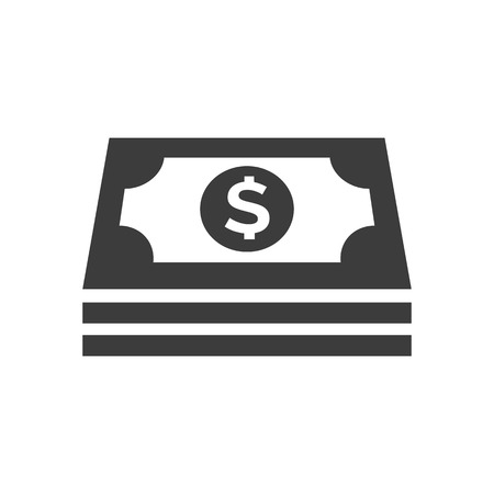 Money icon on white background. Vector Illustrationのイラスト素材