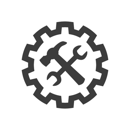 Service tool icon on white background. Vector illustrationのイラスト素材