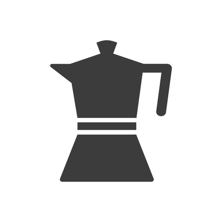 Coffee pot icon on white background. Vector illustrationのイラスト素材
