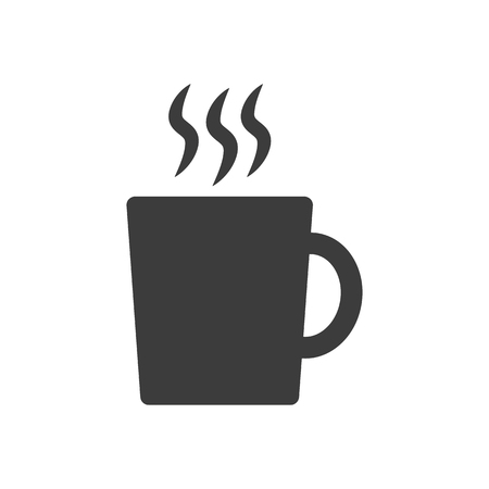 Mug flat icon on white background. Vector illustrationのイラスト素材