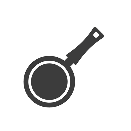 Frying pan icon on white background. Vector illustrationのイラスト素材