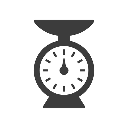 Kitchen scales icon on white background. Vector illustrationのイラスト素材