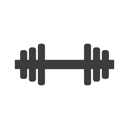 Barbell icon on white background. Vector illustrationのイラスト素材