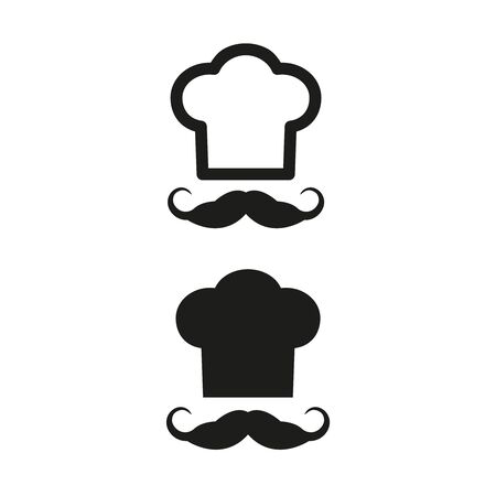 Chef icons on white background. Vector Illustrationのイラスト素材