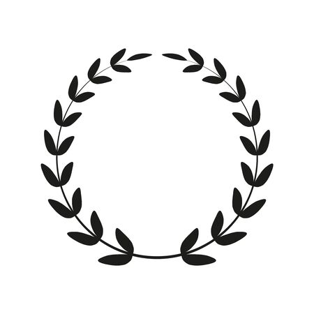 Laurel wreath icon on white background. Vector Illustrationのイラスト素材