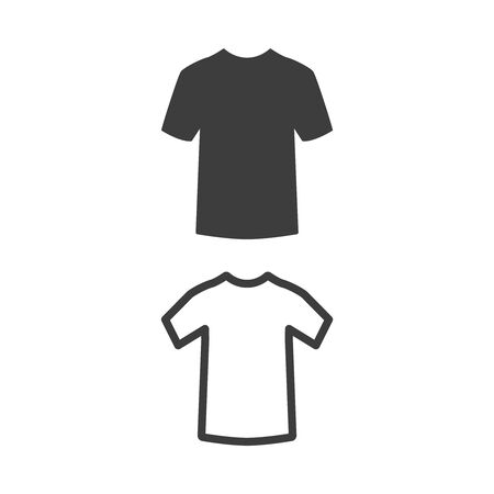 T-shirt icon on white background. Vector Illustrationのイラスト素材