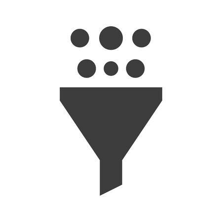 Data filter icon on white background. Vector Illustrationのイラスト素材