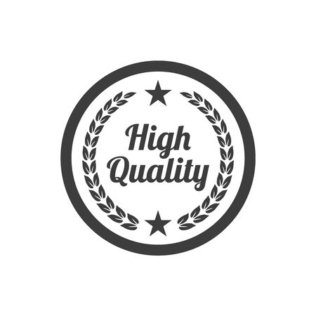 Hiqh quality label on white background. Vector illustrationのイラスト素材