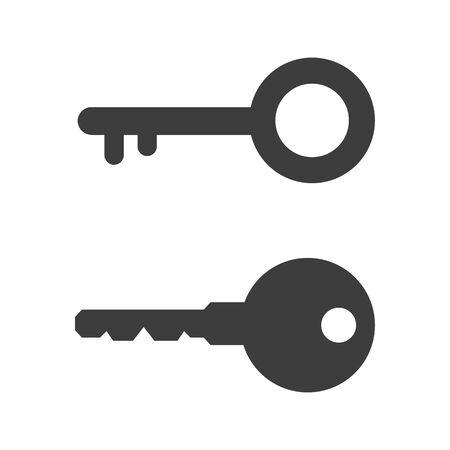 Key icons on white background. Vector illustrationのイラスト素材