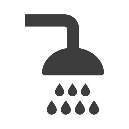 Shower icon on white background. Vector illustrationのイラスト素材