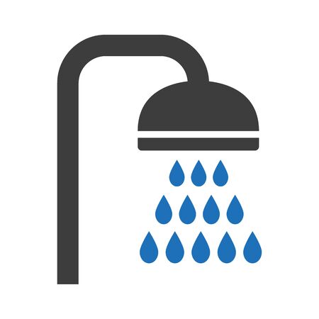 Shower icon on white background. Vector illustrationのイラスト素材