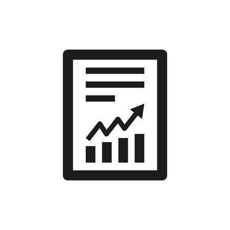 The business report icon on white background. Vector illustrationのイラスト素材