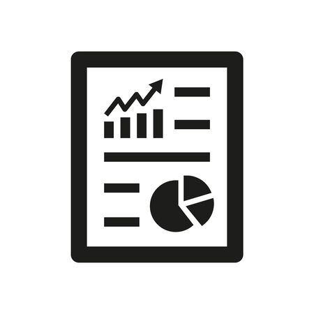 The business report icon on white background. Vector illustrationのイラスト素材