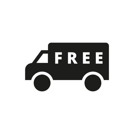 Free shipping icon on white background. Vector illustrationのイラスト素材