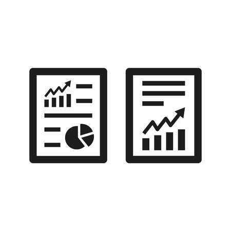 The business report icon on white background. Vector illustrationのイラスト素材