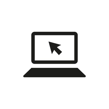 Laptop icon on white background. Vector illustrationのイラスト素材