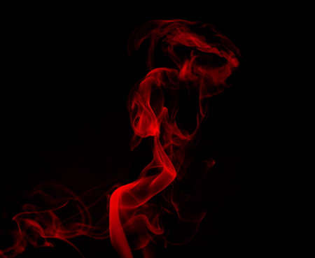 Red mask from smokeの写真素材