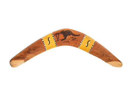 Aboriginal boomerang isolatedの写真素材