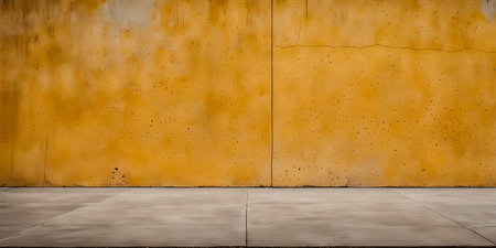 Urban Textured Concrete Wall with Sidewalk View