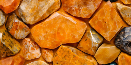 Background texture of multi-colored natural stone pebbles close-upの写真素材