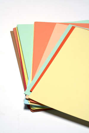Heap of coloured filesの写真素材