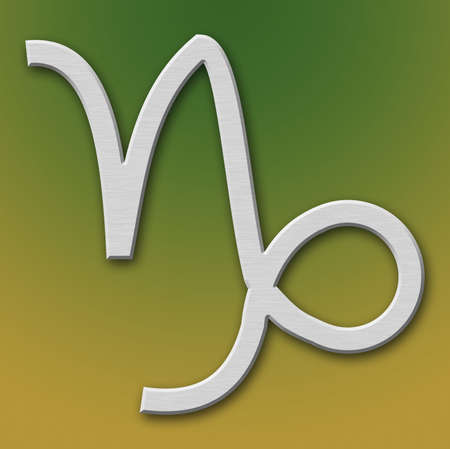 Capricorn Aluminum Symbol on background degradedの写真素材