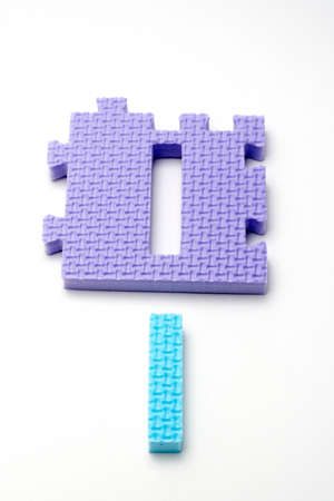 Puzzle colorful numbers for children educationの写真素材