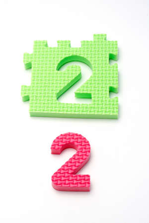 Puzzle colorful numbers for children educationの写真素材